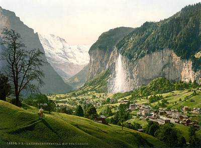 Vallée de Lauterbrunnen en 1900 par Photoglob N°0000016894