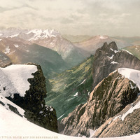 Titlis, vue vers les Alpes Bernoises en 1900 par Photoglob N°0000008355