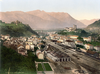 Monte Tamaro vu de Bellinzona en 1900 par Photoglob N°0000006754 Monte Tamaro vu de Bellinzona en 1900 par Photoglob N°0000006754
