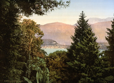 Lac de Côme, Bellagio en 1900 par Photoglob N°0000006185