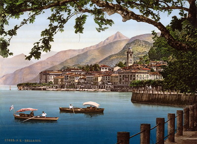 Lac de Côme, Bellagio en 1900 par Photoglob N°0000017422