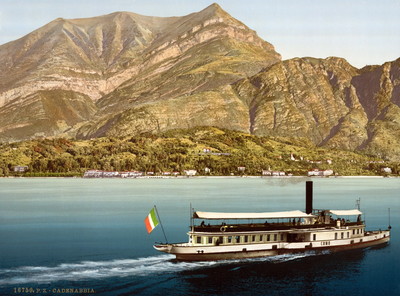 Lac de Côme, Cadenabbia en 1900 par Photoglob N°0000016750