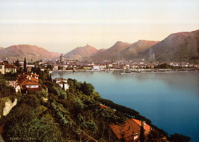 Lac de Côme, Côme en 1900 par Photoglob N°0000006094
