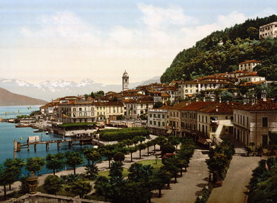 Lac de Côme, Bellagio en 1900 par Photoglob N°0000016604