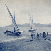 Massif de l'Esterel vu de la baie de Cannes, en 1900 par Neurdein