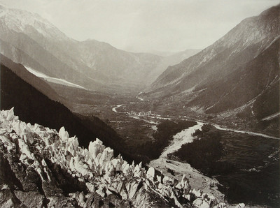 Glacier des Bois (Mer de Glace) et Chamonix en 1860 par Bisson Frères Glacier des Bois (Mer de Glace) et Chamonix en 1860 par Bisson Frères