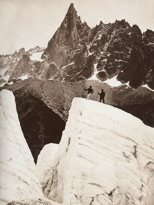 Les Drus W et Mer de Glace par Braun Les Drus W et Mer de Glace par Braun
