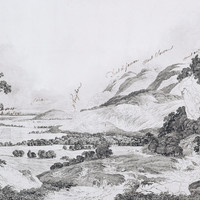 Vallée du Rhône, le lac Léman à l'arrière plan, par J.A. Linck