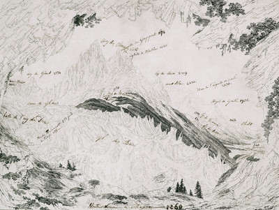 Aiguilles de Chamonix et Mer de Glace vue du Chapeau par J.A. Linck Aiguilles de Chamonix et Mer de Glace vue du Chapeau par J.A. Linck