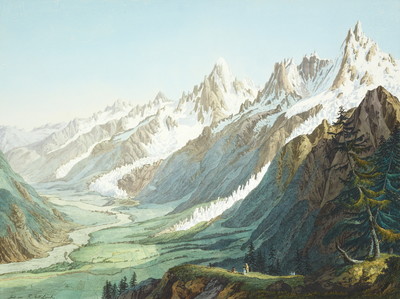 Vallée de Chamonix, Aiguilles Verte et du midi par J.A. Linck Vallée de Chamonix, Aiguilles Verte et du midi par J.A. Linck