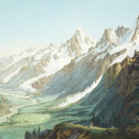 Vallée de Chamonix, Aiguilles Verte et du midi par J.A. Linck