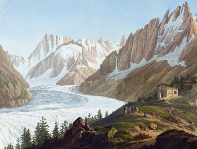 Grandes Jorasses, Mer de Glace, Grands Charmoz, par J.A. Linck Grandes Jorasses, Mer de Glace, Grands Charmoz, par J.A. Linck