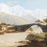 Pont Saint-Martin, Mont Blanc, Aiguille de Bionnasay, Dômes de Miage, par J.A. Linck