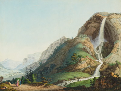 Cascade d'Arpenaz et vallée de l'Arve, par J.A. Linck Cascade d'Arpenaz et vallée de l'Arve, par J.A. Linck