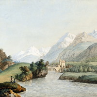 Le Rhône à St Maurice, Cîme de l'Est, par J.A. Linck