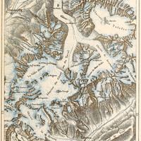 Carte de la Mer de Glace publiée en 1875 dans la Géographie Universelle d'Elysée Reclus