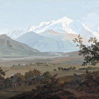 Mont Blanc et plaine de Sallanches par J.A. Linck