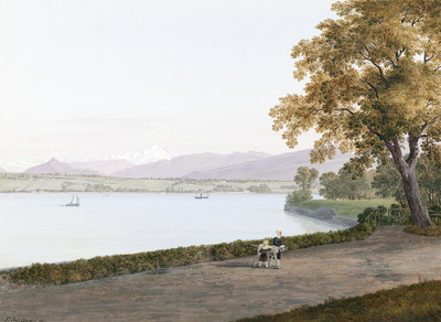 Lac de Genève et Mont Blanc, par J.A. Linck Lac de Genève et Mont Blanc, par J.A. Linck