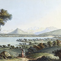 Genève et Chaine du Mont Blanc, par J.A. Linck