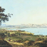 Lac Léman à Morges et Alpes Vaudoises, par J.A. Linck