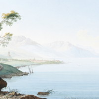 Vevey, le Léman et les Alpes Vaudoises, par J.A. Linck
