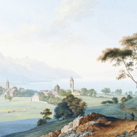 Villeneuve et le Léman, par J.A. Linck