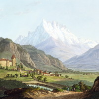 Aigle et les Dents du midi, par J.A. Linck