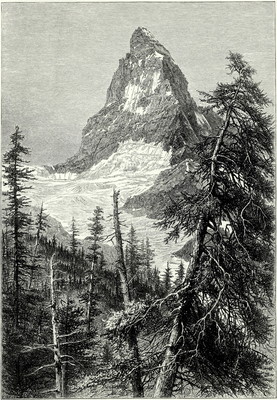 Cervin vu de la montagne de Riffel par Ed. Whymper Cervin vu de la montagne de Riffel par Ed. Whymper