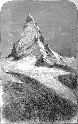 Cervin vu de la montagne de Zermatt par Ed. Whymper Cervin vu de la montagne de Zermatt par Ed. Whymper