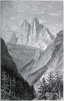 Drei Zinnen vues de Landro par Edward Whymper Drei Zinnen vues de Landro par Edward Whymper