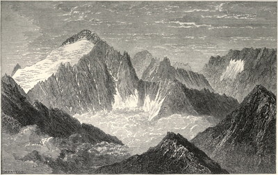 Ecrins - Pelvoux - Ailefroide vus du NW par Edward Whymper Ecrins - Pelvoux - Ailefroide vus du NW par Edward Whymper