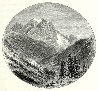 Pic sans nom et Pelvoux par Edward Whymper Pic sans nom et Pelvoux par Edward Whymper