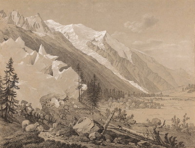 Mont Blanc, Mer de Glace, Glacier des Bossons par J.A. Linck Mont Blanc, Mer de Glace, Glacier des Bossons par J.A. Linck