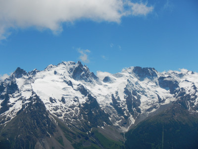 Glaciers en face N de la Meije, fin juin 2014 Glaciers en face N de la Meije, fin juin 2014