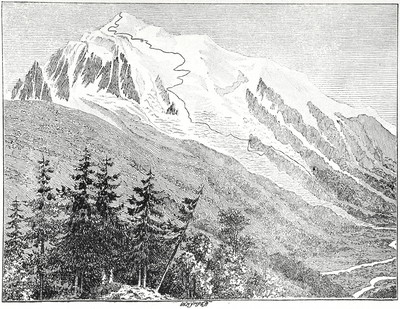 Le Mont Blanc, trajet de De Saussure en 1787, par Edward Whymper Le Mont Blanc, trajet de De Saussure en 1787, par Edward Whymper
