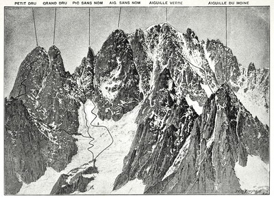 Drus et Aiguille Verte par Edward Whymper Drus et Aiguille Verte par Edward Whymper