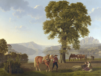Stanserhorn et Pilate, Lac des 4 cantons, par J.J. Biedermann (1763 - 1830) Stanserhorn et Pilate, Lac des 4 cantons, par J.J. Biedermann (1763 - 1830)