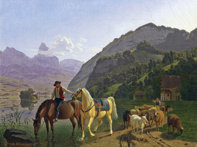 Lac Lauerzersee et les Mythen par J.J. Biedermann (1763 - 1830) Lac Lauerzersee et les Mythen par J.J. Biedermann (1763 - 1830)