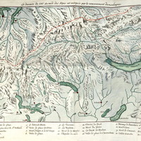 Carte des Alpes par M.T. Bourrit en 1781