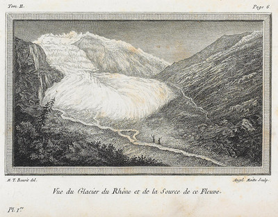 Glacier du Rhône, en 1781 par M.T. Bourrit Glacier du Rhône, en 1781 par M.T. Bourrit