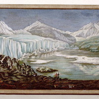 Mont Gelé, Mont Avril, Tour de Bouchine, Combin, Glacier de Chermotane (Otemma) , en 1781 par M.T. Bourrit