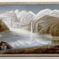 Blüemlisalp et Lac d'Oeschinen, en 1781 par M.T. Bourrit