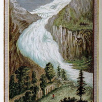 Glacier inf. de Grindelwald, Fiescherhorn, en 1781 par M.T. Bourrit