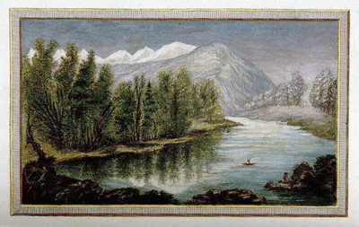 Lac de Chède et Mont Blanc, en 1781 par M.T. Bourrit Lac de Chède et Mont Blanc, en 1781 par M.T. Bourrit