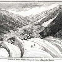 Vallée de Chamonix vue du Glacier des Bossons, par M.T. Bourrit