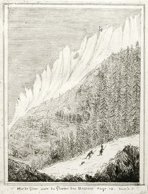 Pénitents des Bossons, par M.T. Bourrit Pénitents des Bossons, par M.T. Bourrit
