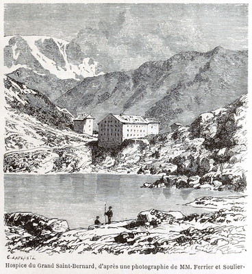 Hospice du Grand Saint Bernard en 1865 (GRV)