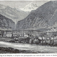 Brigue, vue vers le Simplon en 1865 (GRV)
