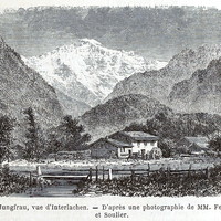 La Jungfrau vue d'Interlaken, en 1865 (GRV)