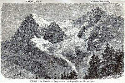 Eiger et Mönch, en 1865 Eiger et Mönch, en 1865